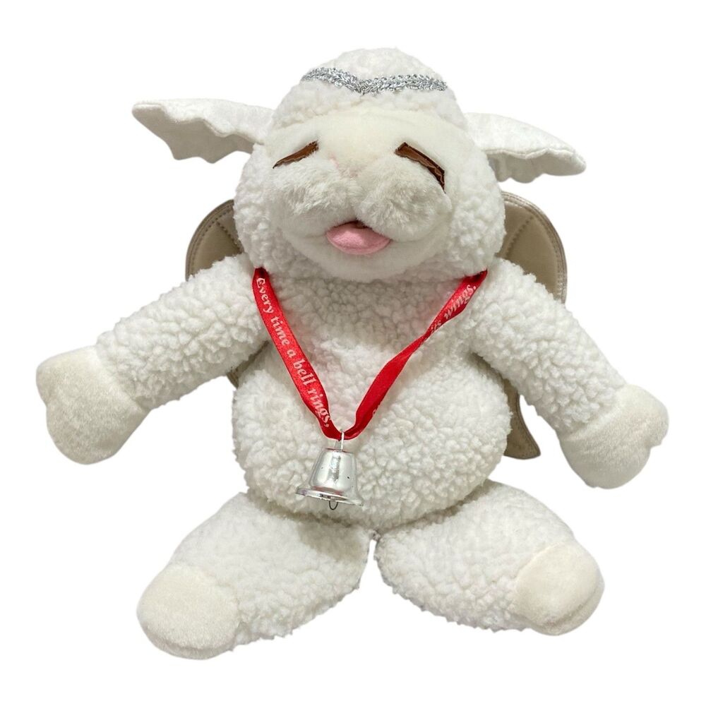 Shari Lewis Baby Lamb Chop Hand Puppet 16” Vintage White Stuffed Plush 1993